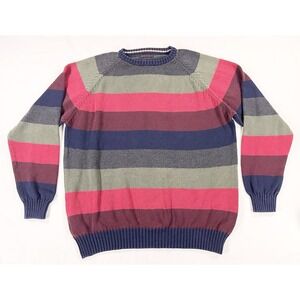 Vintage‎ 90s Jantzen Wide Stripe Sweater Joey Friends Grandpacore Men's XL